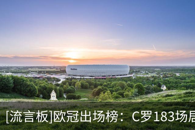 [流言板]欧冠出场榜：C罗183场居首；诺伊尔追平穆勒/梅西并列第三
